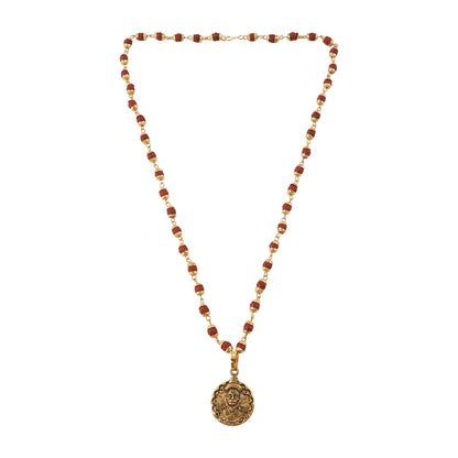 Hanuman Pendant With Rudraksha Mala Bead
