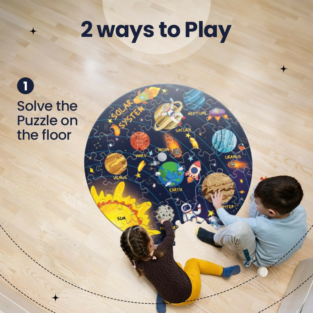 SOLAR SYSTEM PUZZLE ARYABHATTA INSPIRED - AGE 3+ (39 PUZZLE PIECES) MDF PUZZLE SERIES