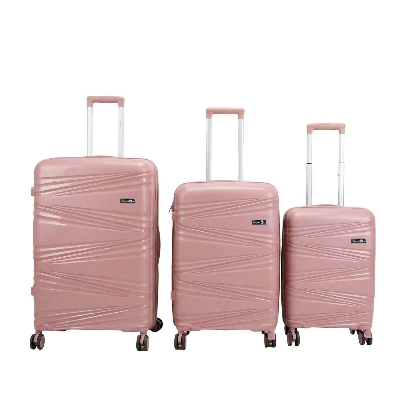Spacious interior of the rose gold cabin trolley suitcase for travel packing