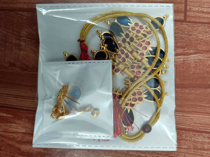 Modern Rose Gold Pave Crystal Teardrop Choker Set