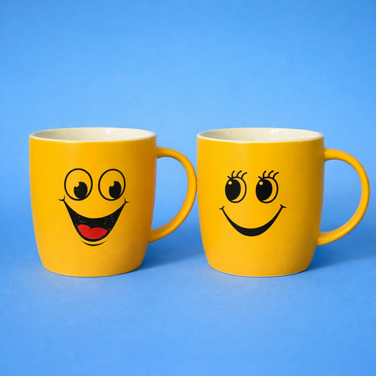 Cute Smiley Face Ceramic Coffee Mug Funny Tea Cup