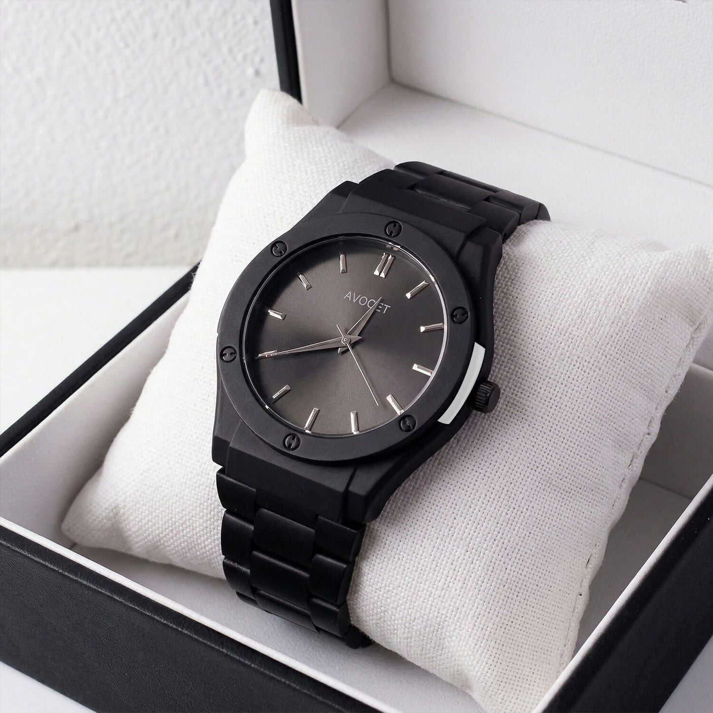 Premium Black Analog Wrist Watch with Stylish Dial & Durable Strap