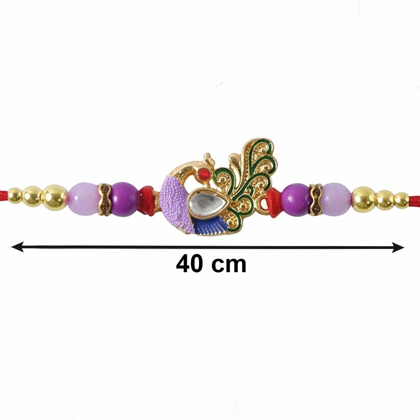 Royal Antique Peacock Kundan Designer Rakhi