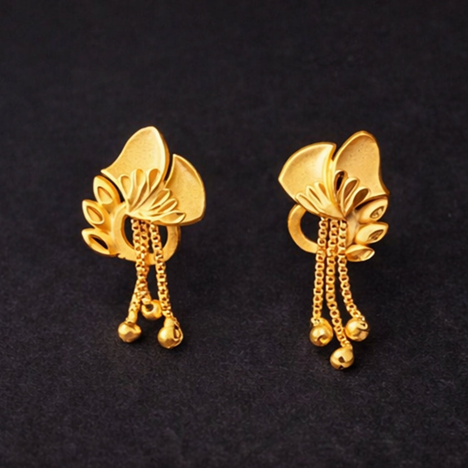 Elegant Golden Drop Earrings for Women & Girls | Lightweight Stylish Party Wear Earrings