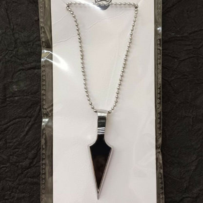 Modern Arrowhead Black & Silver Pendant Necklace for Men