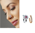 Non-Piercing Nose Ring Combo – Multi-Style AD Stone Clips