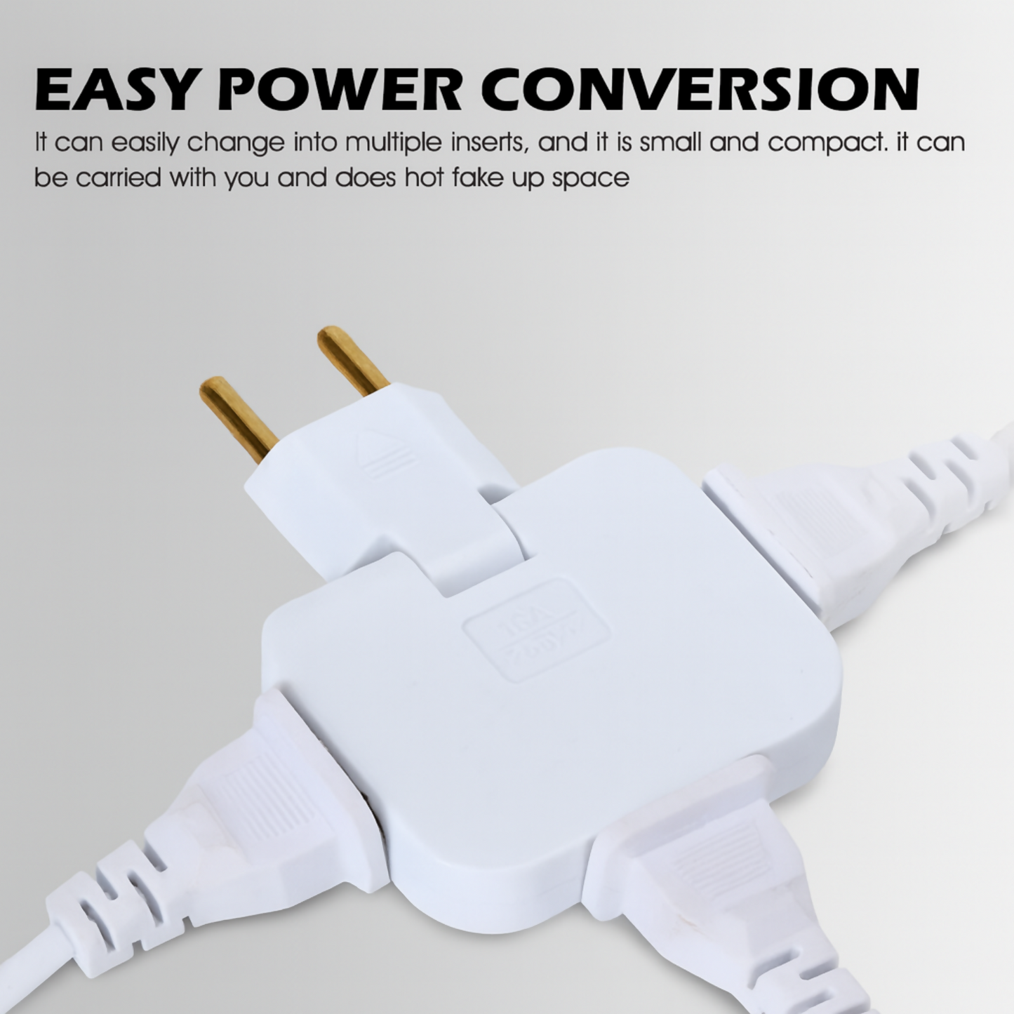 180° Swivel Travel Plug Adapter | Universal Power Converter 15A 250V