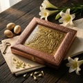 Antique Brass Peacock Dry Fruit Box – Elegant Dual-Tone Design