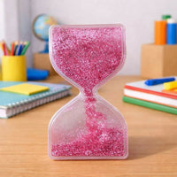 Pink Glitter Flow Hourglass Liquid Timer Desk Toy for Kids & Adults
