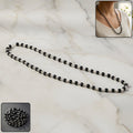 Karungali Bead Mala Necklace – Spiritual Balance with Silver Links