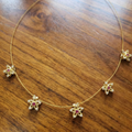 Minimalist Gold Chain Necklace – Elegant Floral Star Design & Stones