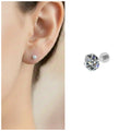 Silver Plated Flat Back Labret Stud Earring – Comfortable & Stylish