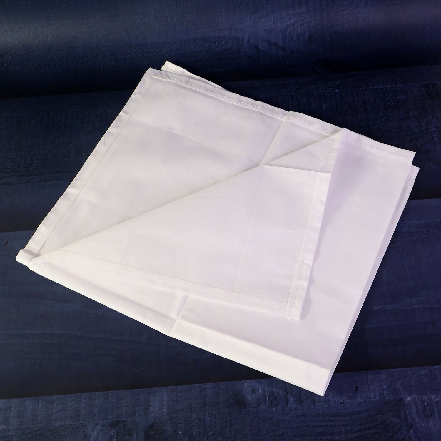 Set of 12 White Cotton Handkerchiefs for Men & Women – Soft & Absorbent Daily Use Hanky