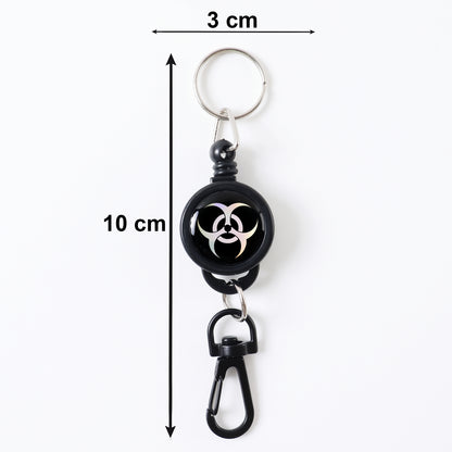 Compact retractable keychain with anti-lost design