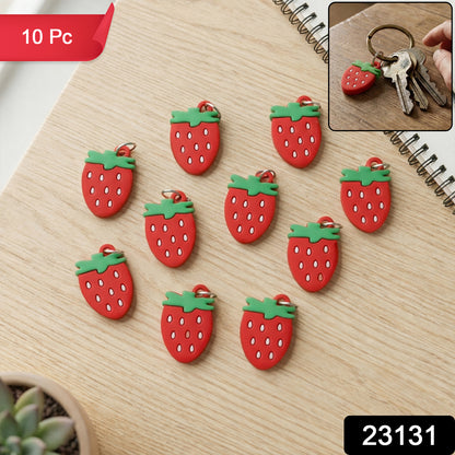 Strawberry fruit key ring