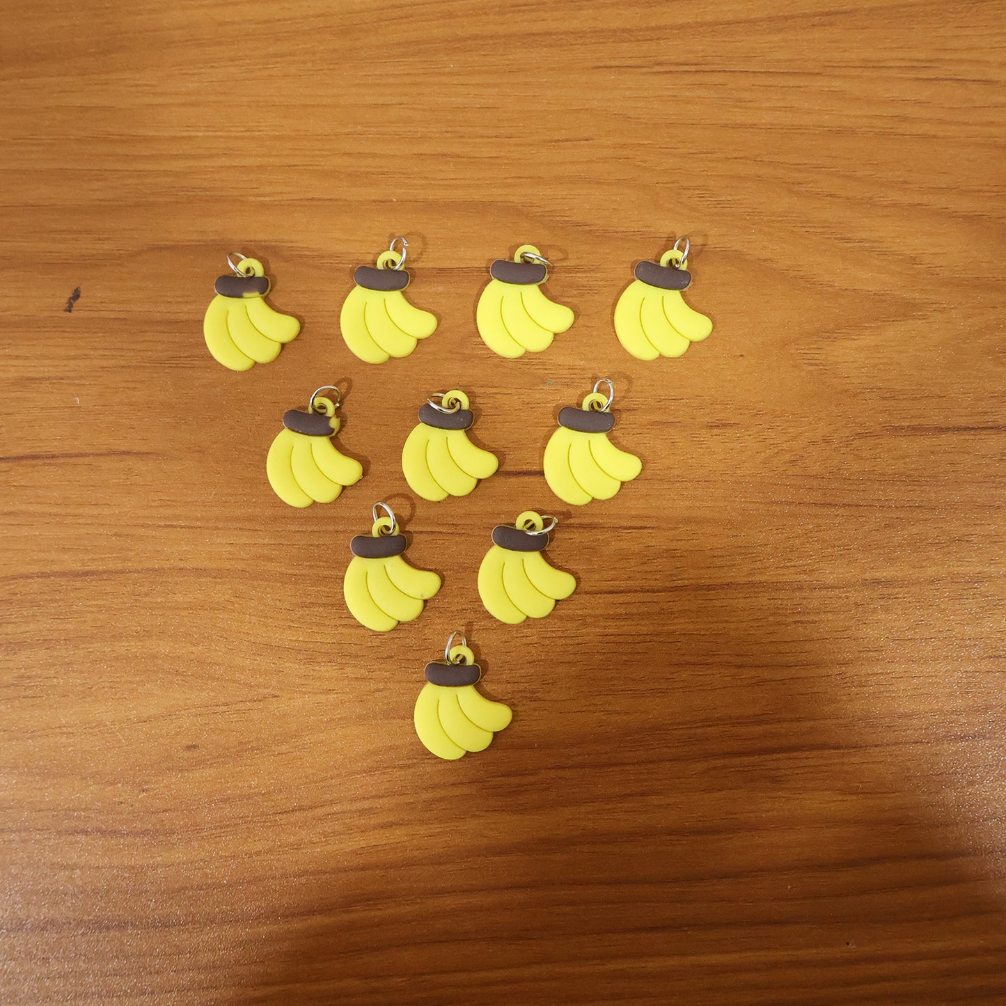 Cute Banana Shape Bag Charm Keychain Set (10 Pc)