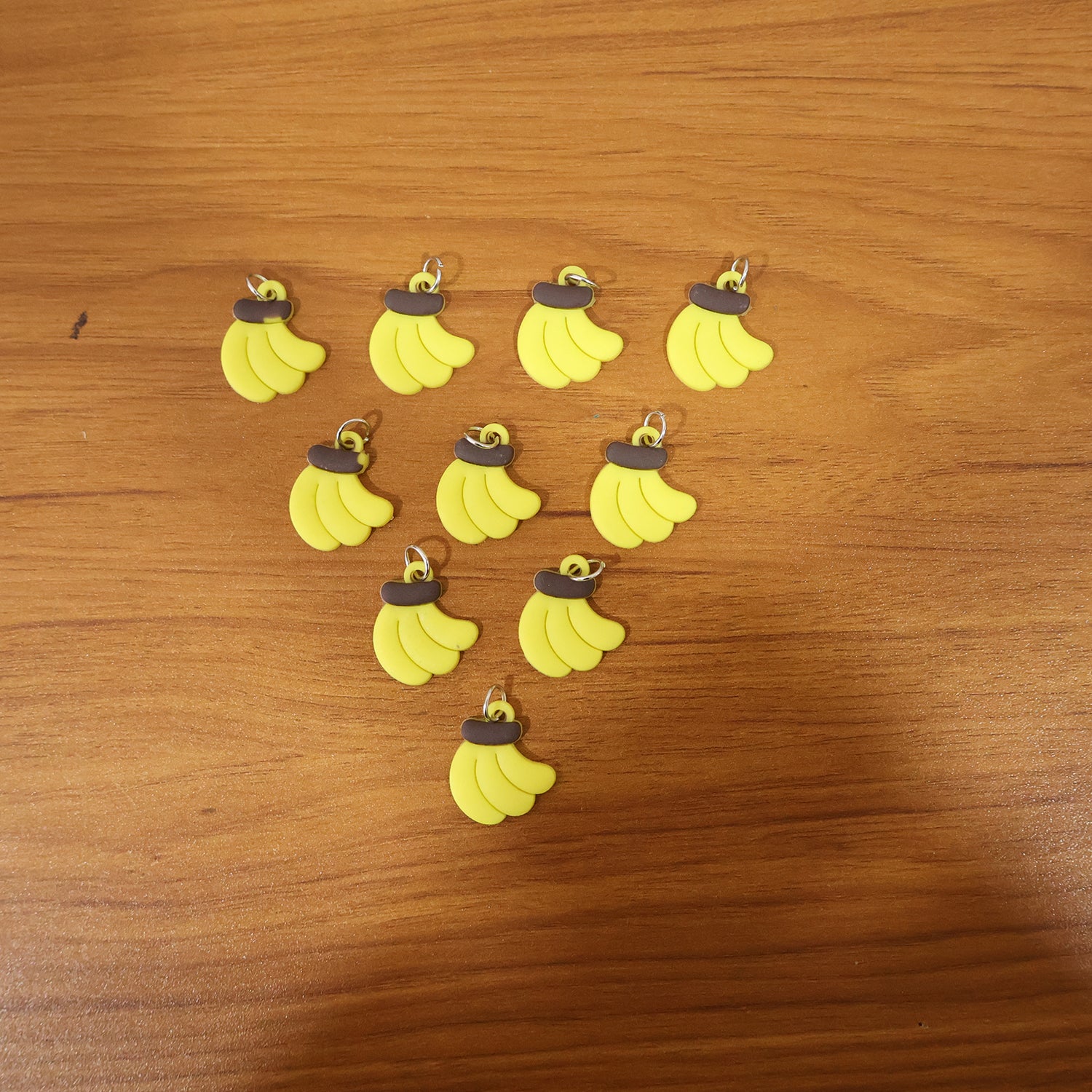 Cute Banana Shape Bag Charm Keychain Set (10 Pc)