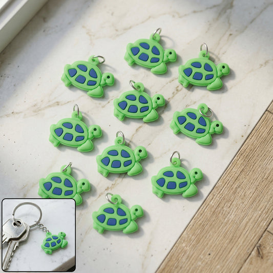 Cartoon tortoise key ring set