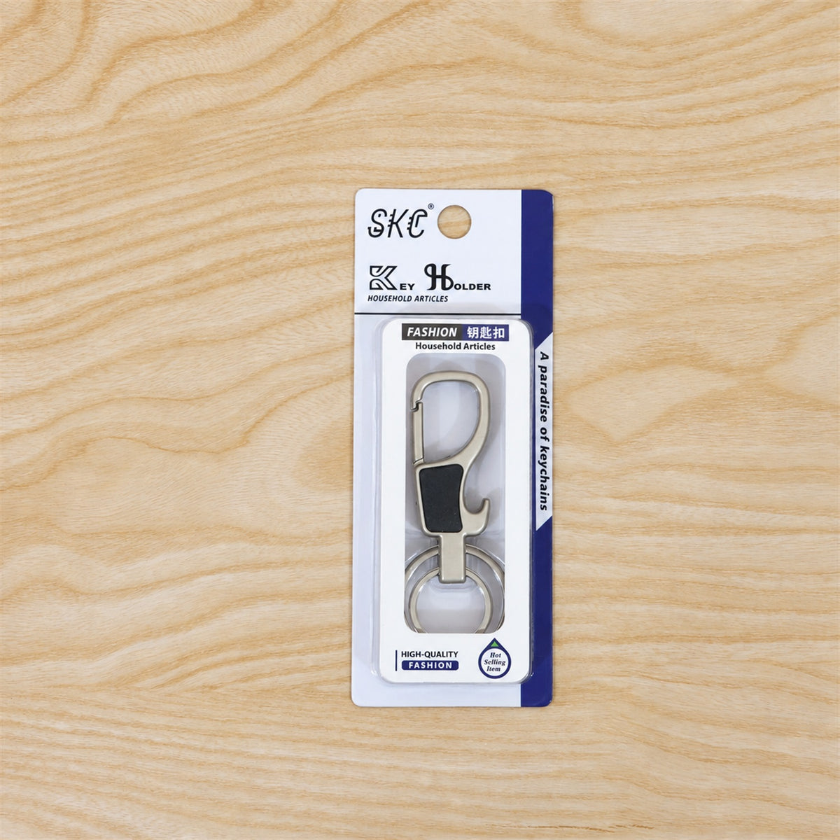 Stainless Steel Carabiner Keychain – Secure Lock & Compact Design