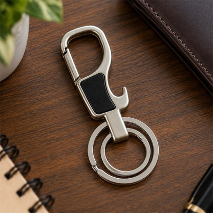 Stainless Steel Carabiner Keychain – Secure Lock & Compact Design