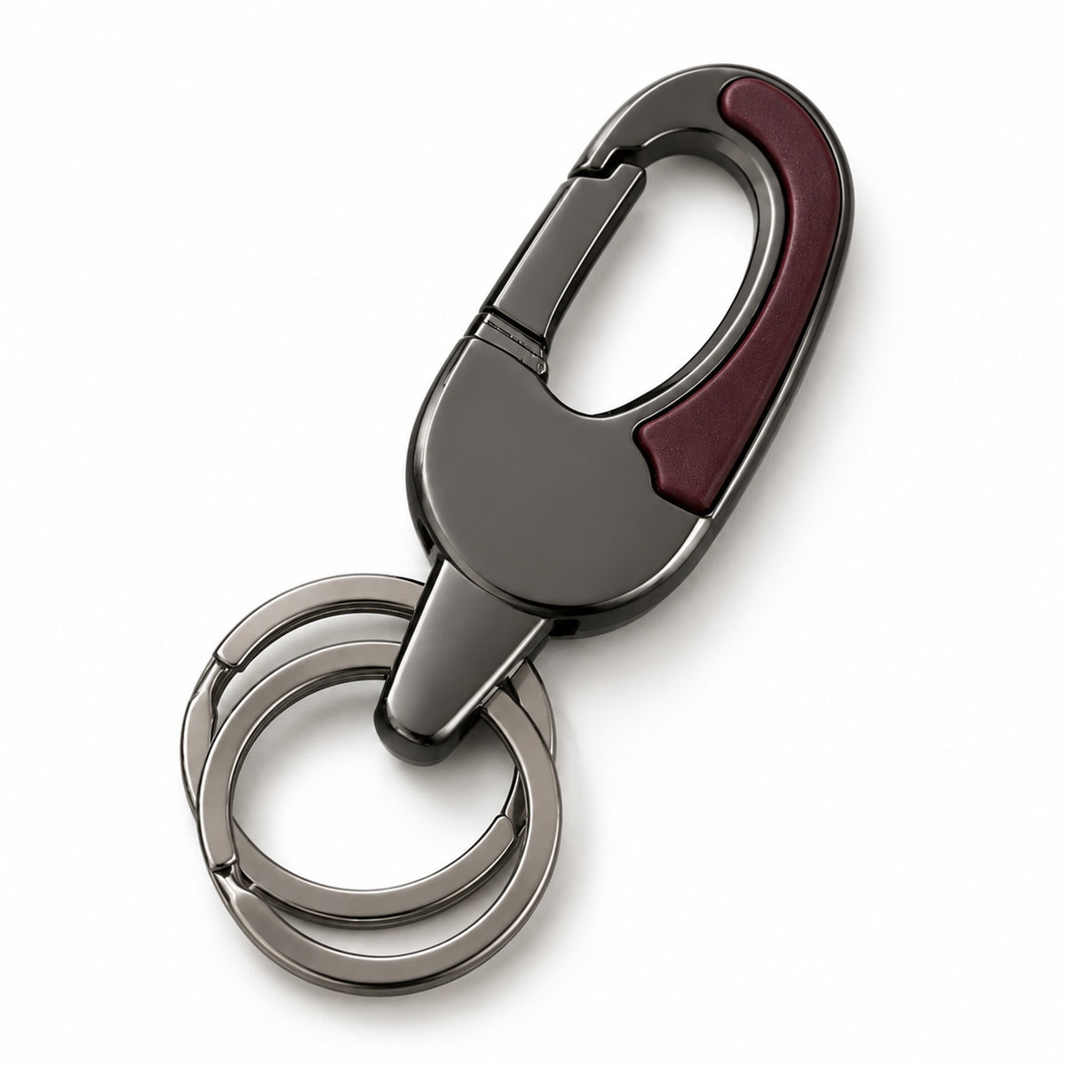 Metal Key Holder – Durable Dual Ring with Rotating Swivel