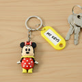 Cartoon Character Keychain with Name Tag – Cute & Practical Accessory