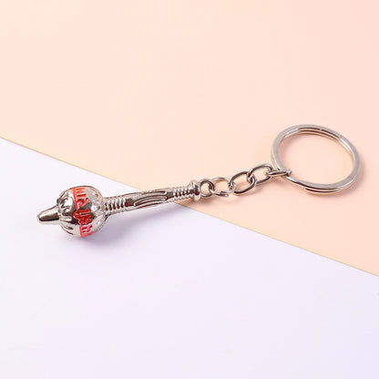 Jay Shree Ram Gada Silver Finish (Metal Keychain)