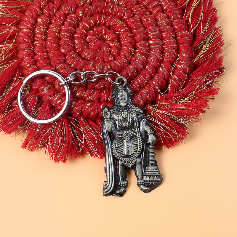Hanuman devotional metal keychain perfect for daily use and gifting