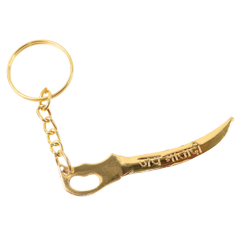 Golden Mataji Sword Style Metal Keychain