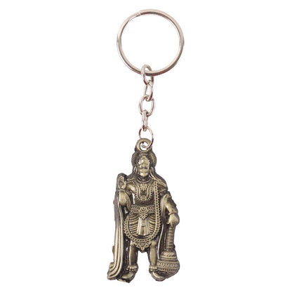 Premium antique Hanuman metal keychain with religious charm and fine details