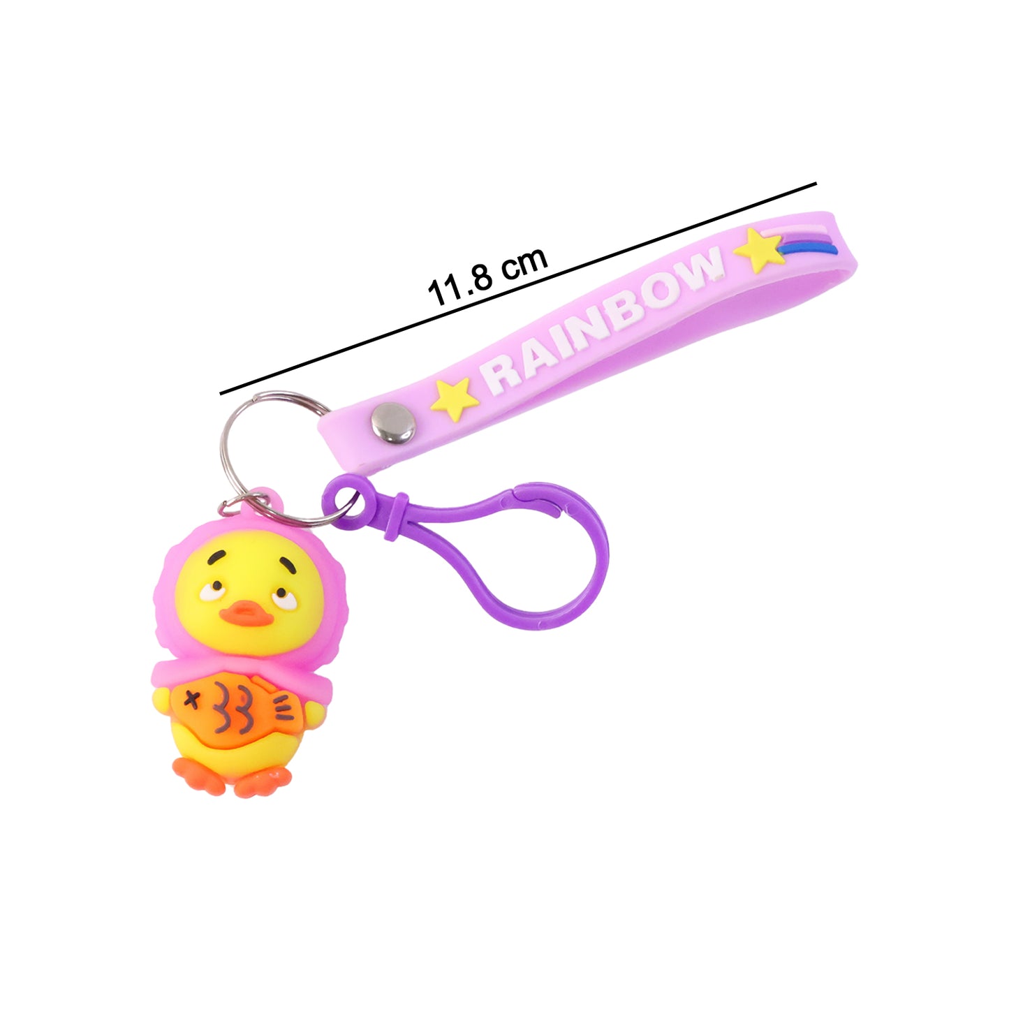Cute Cartoon Duck Keychain (1 Pc)