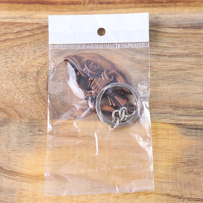 Trishul Damru Om Designer Keychain – Spiritual Antique Look Key Ring for Daily Use