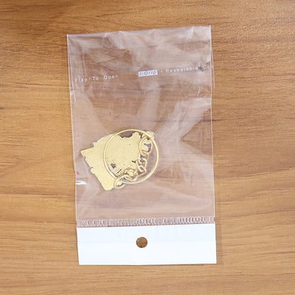 Shiva Symbol Keychain with Trishul & Damru – Devotional Golden Key Ring