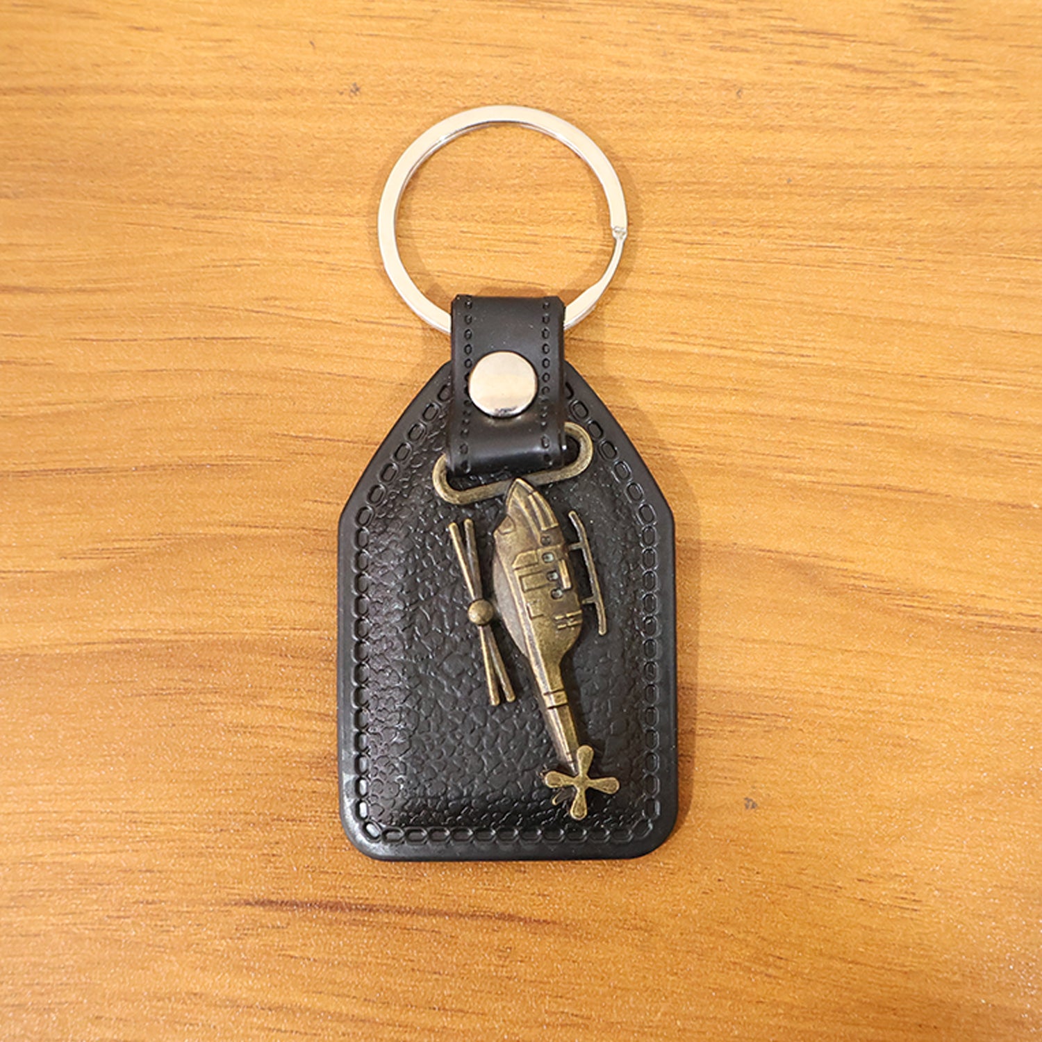 Premium Leather Finish Metal Sword Emblem Keychain (1 Pc)