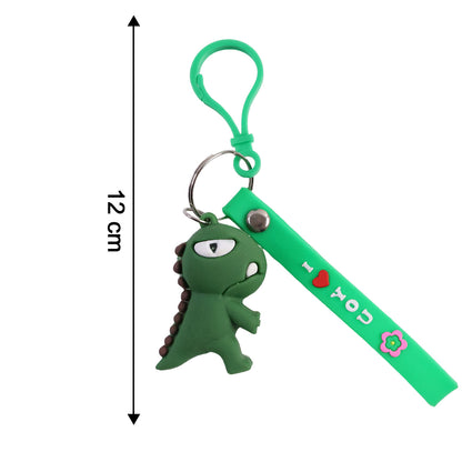 Cute Dinosaur Cartoon Silicone Keychain (1 Pc)