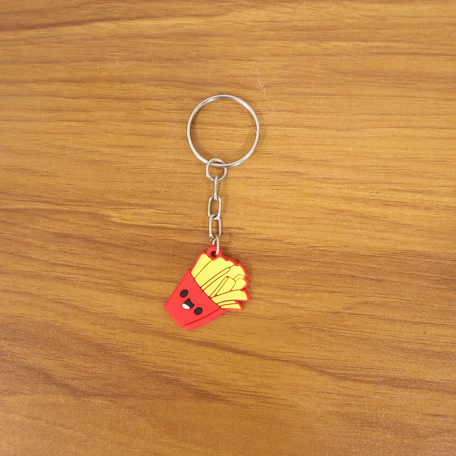 Cute Smiley French Fries Shape Cartoon Keychain (1 Pc)