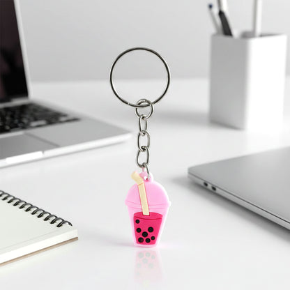 Cute Bubble Tea Cartoon Keychain (1 Pc)