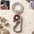 Heavy Duty Metal Key Holder – Secure Lock Carabiner & Dual Rings
