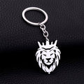 Lion Head Keychain – Stainless Steel Durable Crown Design