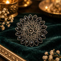 Black Beaded Floral Adjustable Finger Ring – Ethnic & Festive