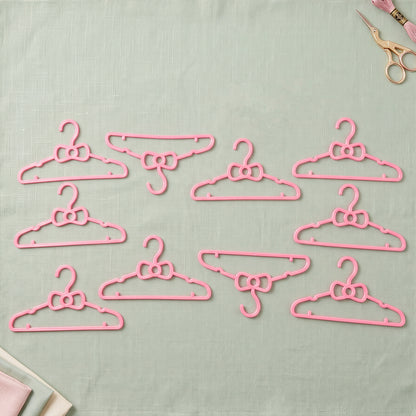 Kids Plastic Clothes Hangers Set, Cute Baby Wardrobe Hangers (10 Pcs Set)