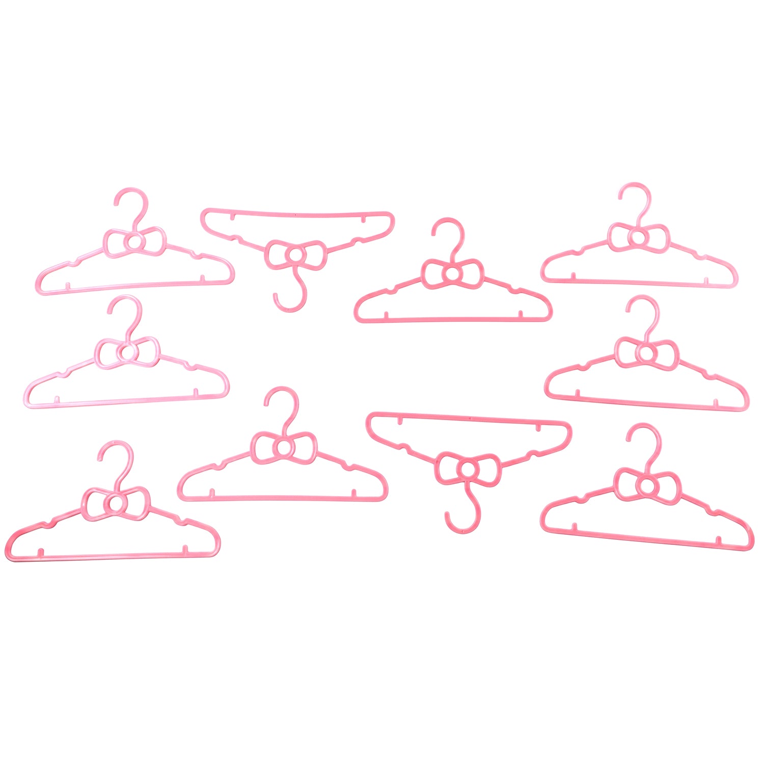 Kids Plastic Clothes Hangers Set, Cute Baby Wardrobe Hangers (10 Pcs Set)