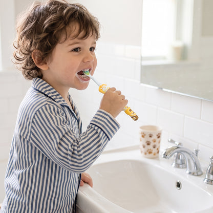 Kids Cartoon Toothbrush with Toy, Soft Bristle Children Brush (2 Pcs)