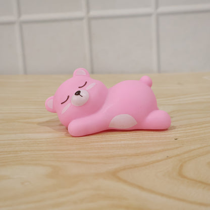 Sleeping Bear LED Night Light, Cute Silicone Bedside Lamp for Kids (1 Pc)