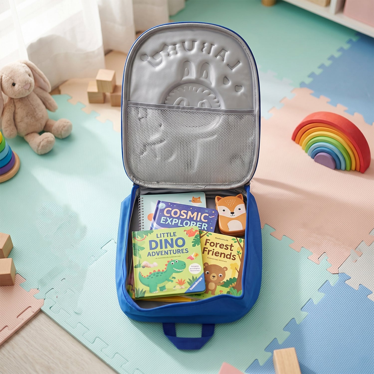 Cartoon Printed Kids Backpack Front View