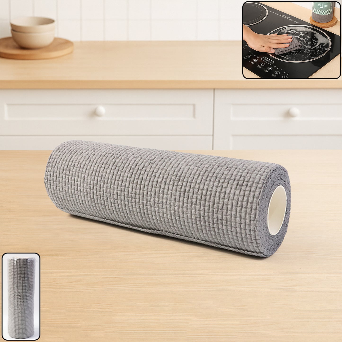 Disposable Kitchen Cleaning Cloth Roll – 25 Sheets (23x19 cm)