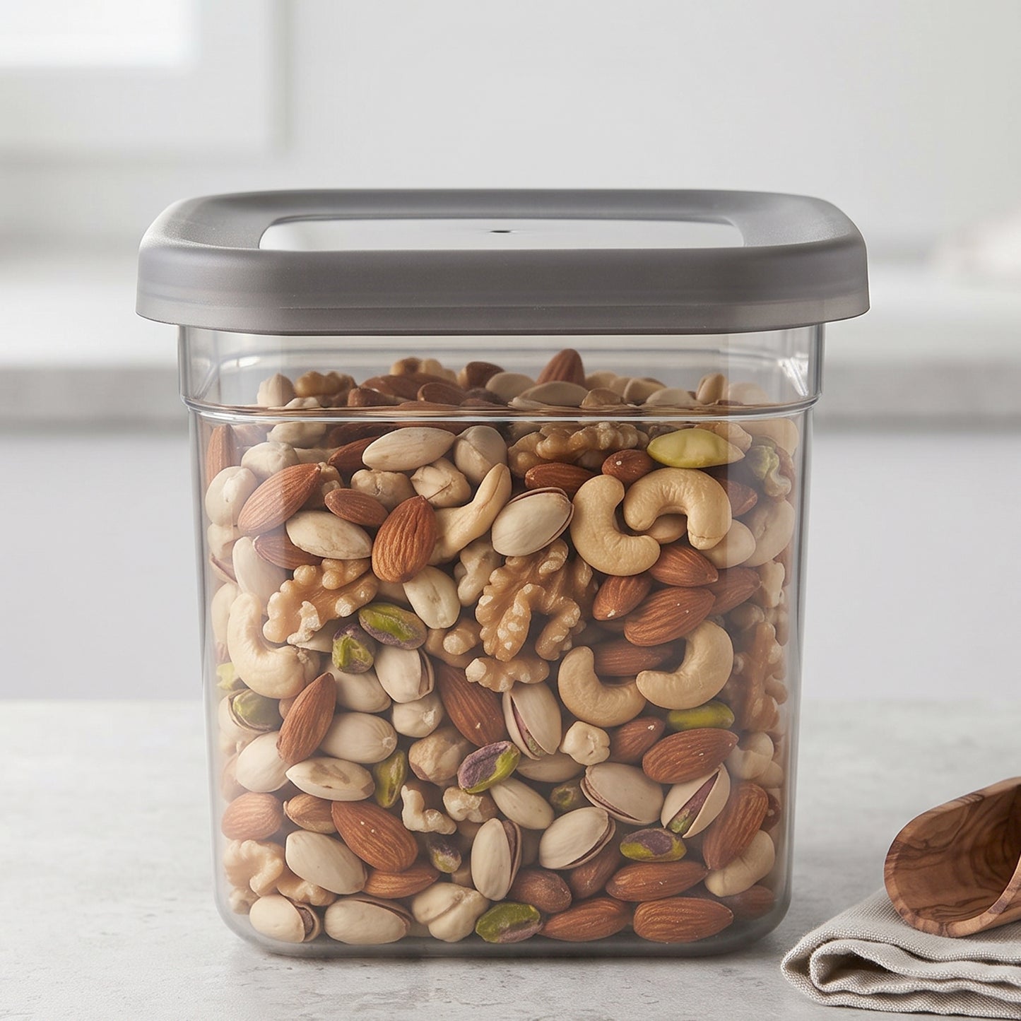 Plastic Food Storage Container Set 700ml Airtight Pantry Jars (8 Pc Set)