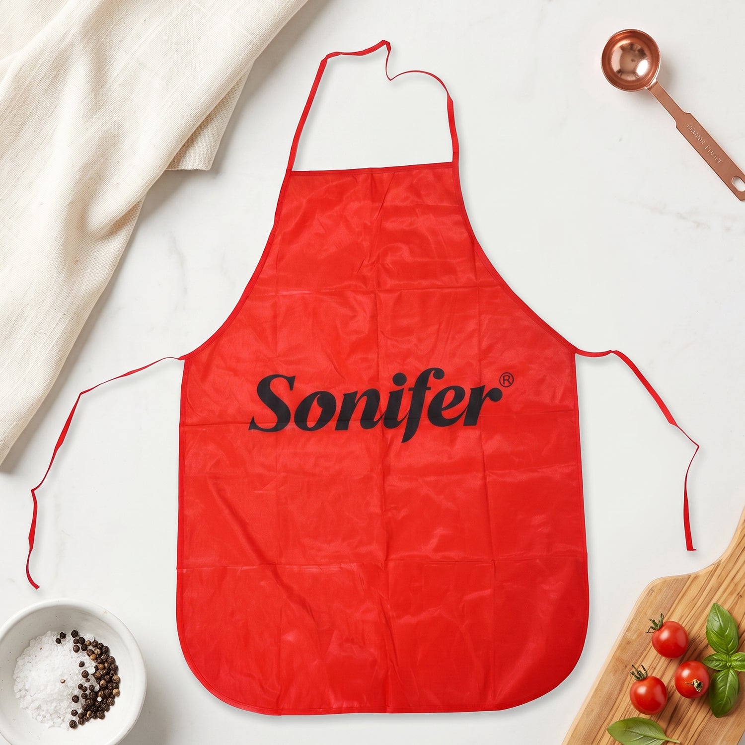 Reusable Cooking Apron with Front Pocket and Adjustable Neck Strap (1 Pc)
