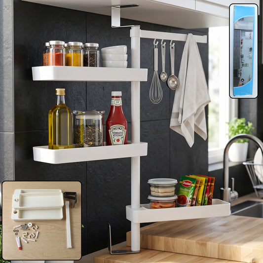 Multipurpose Rotating Shelf Storage Rack 4 Tier (1 Set)