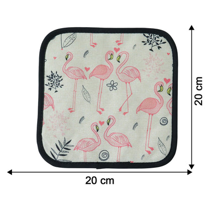 Printed heat resistant pot holder mat size guide